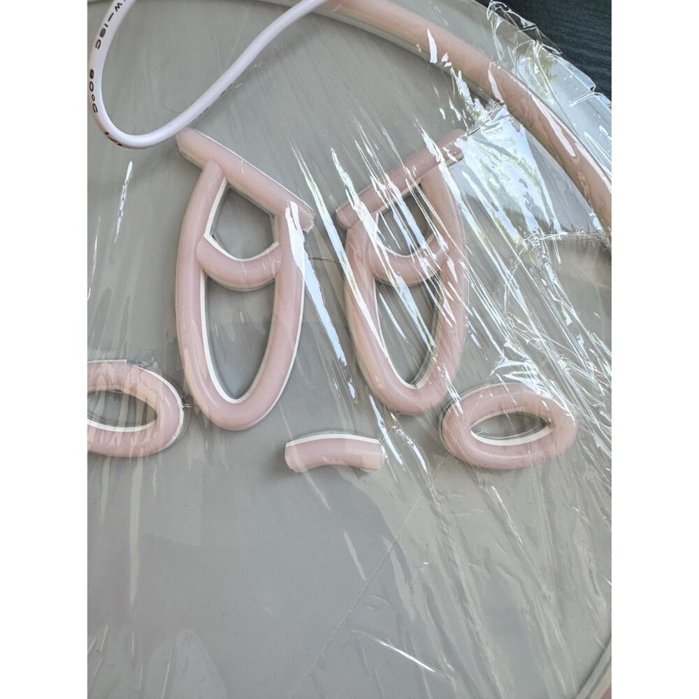 Kirby-inspired neon LED wall sign – 14x11" pink light, dimmable - Picture 6 of 10